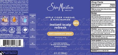 Label (Shea Moisture Apple Cider Vinegar Instant Scalp Refresh Anti Dandruff Spray   Label)